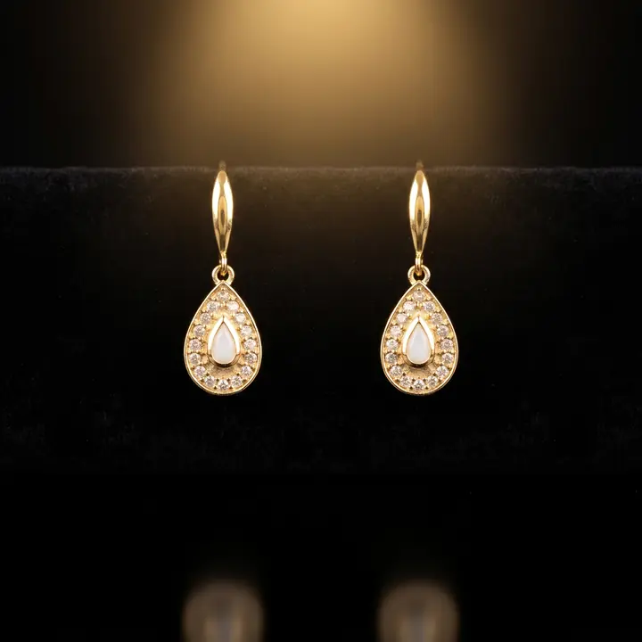 Pendientes gota de cristal